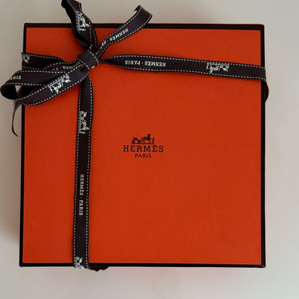 Hermès Orange Box with Black Ribbon